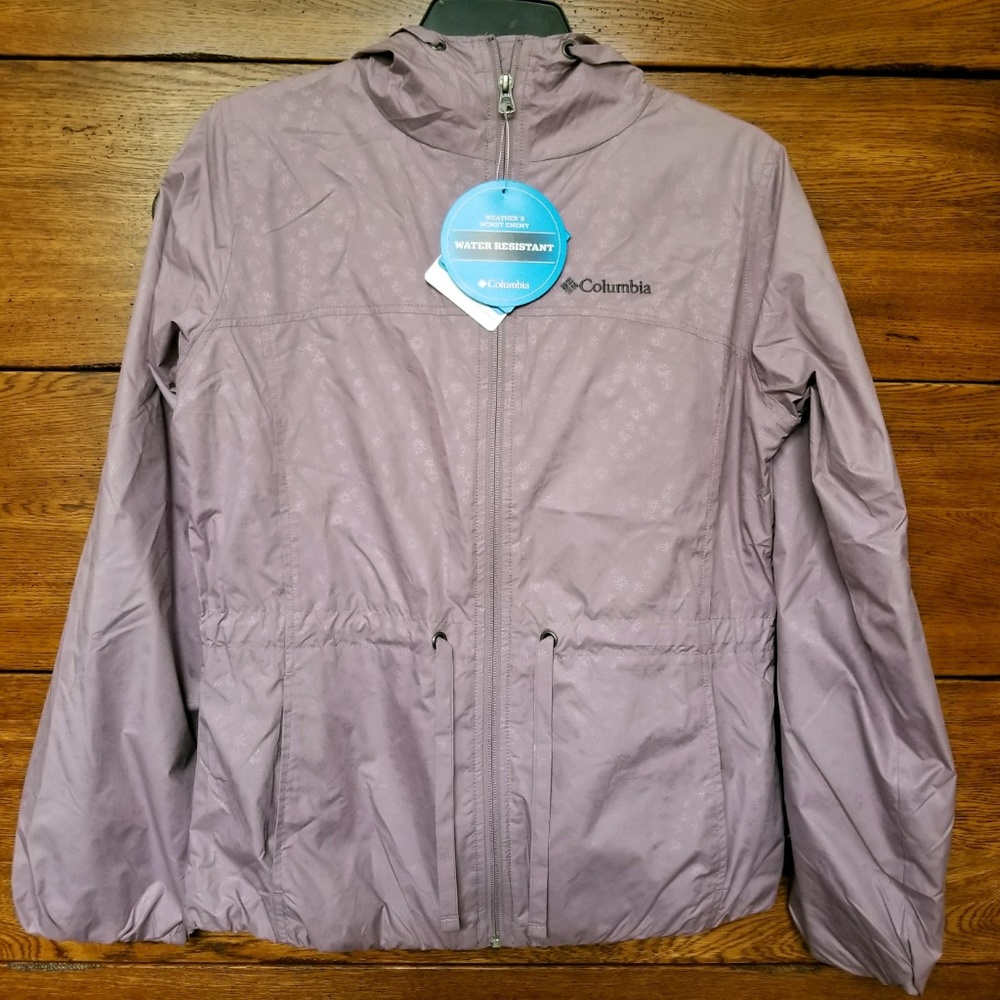 New Women's Columbia hooded rain jacket